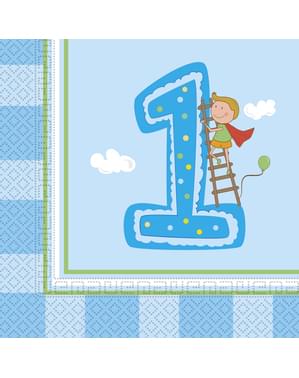 20 servilletas Boy's First Birthday (33x33 cm)