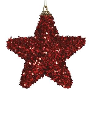 3 estrellas navideñas rojas para el árbol