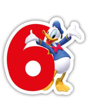 Playful Mickey Number 6 Candle - Clubhouse