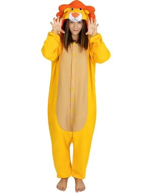 Disfraz de león onesie para adulto
