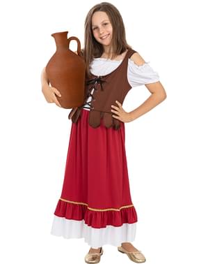 Maskeraddräkt medeltida gästgivare klassisk för barn