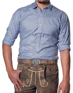 Camisa de Oktoberfest azul Deluxe para homem